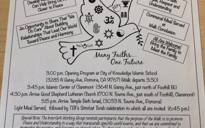 Promoting Friendship and Understanding Among Faiths in the Pomona Valley